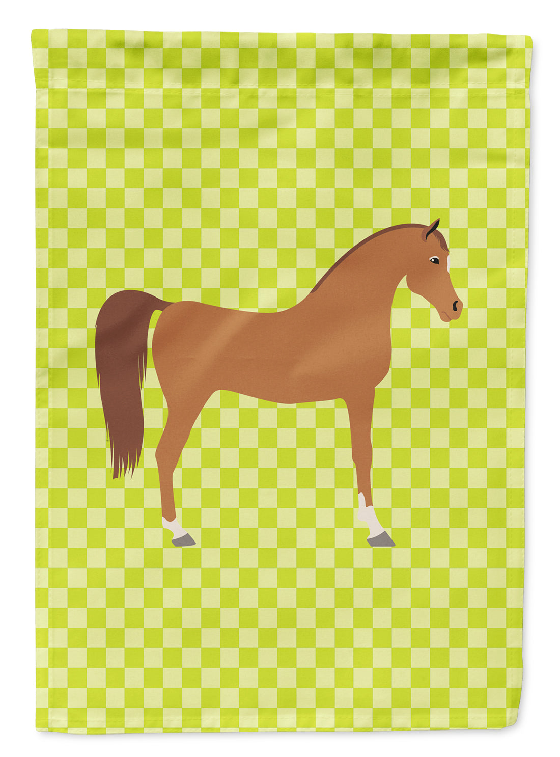 Arabian Horse Green Flag Garden Size  the-store.com.