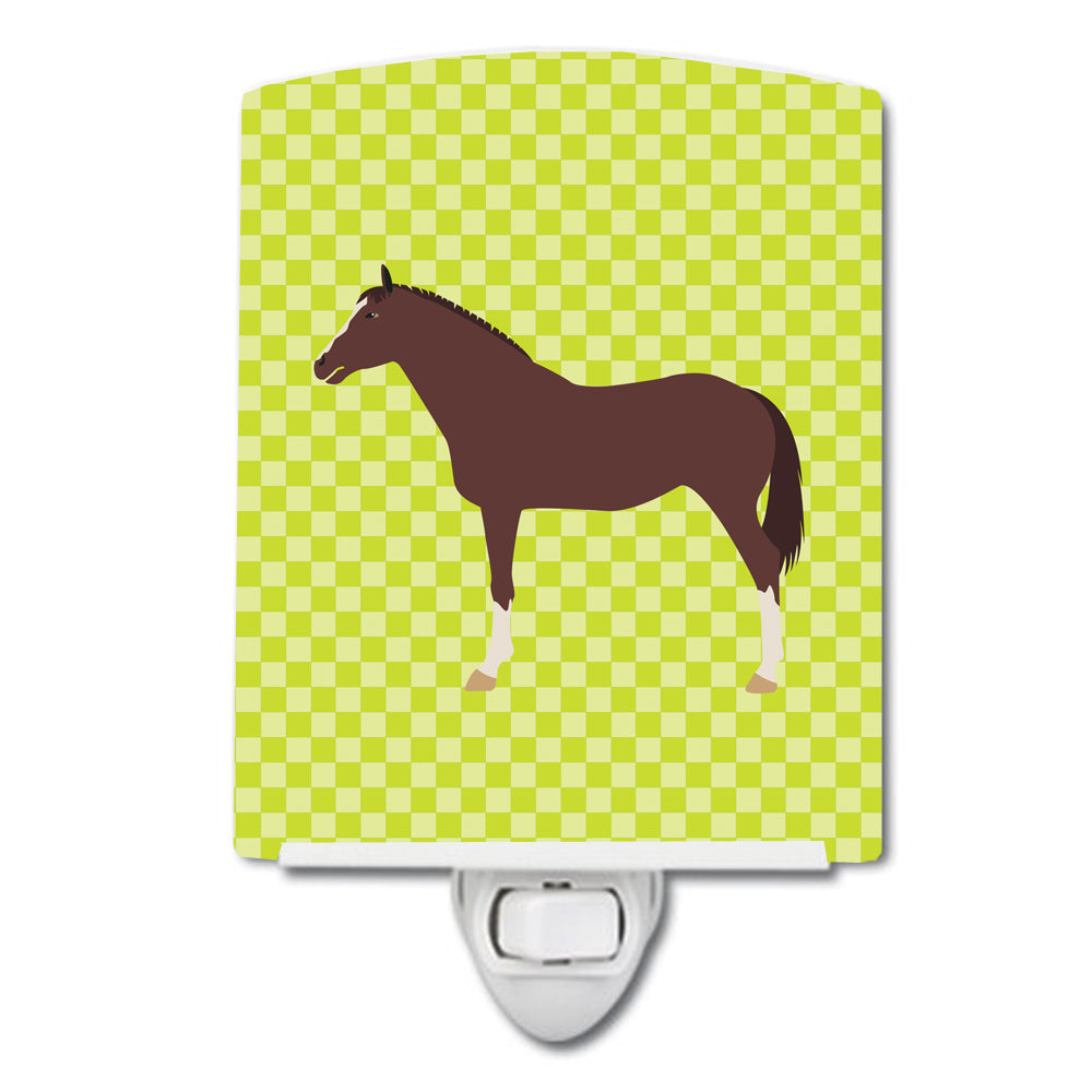 English Thoroughbred Horse Green Ceramic Night Light BB7739CNL - the-store.com