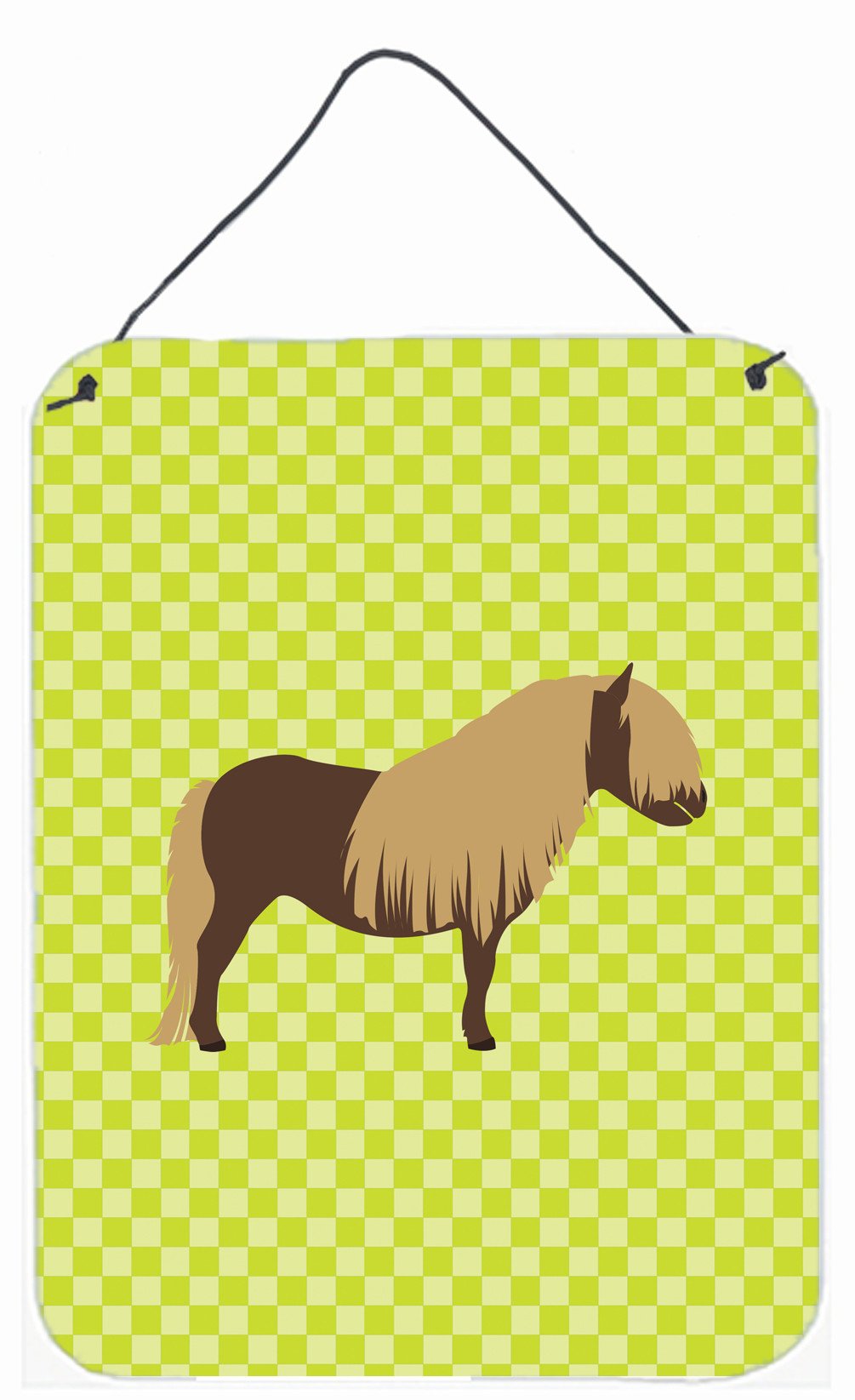 Shetland Pony Horse Green Wall or Door Hanging Prints BB7740DS1216 by Caroline's Treasures