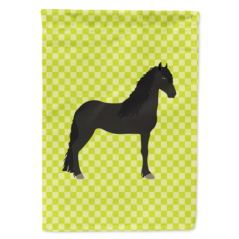 Friesian Horse Green Flag Canvas House Size BB7741CHF  the-store.com.