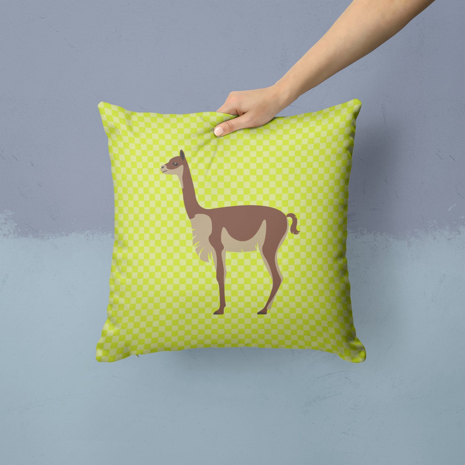 Vicugna or Vicuna Green Fabric Decorative Pillow BB7743PW1414 - the-store.com