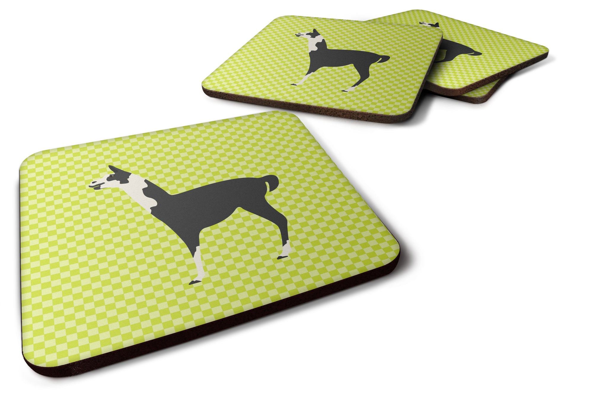 Llama Q' Ara Green Foam Coaster Set of 4 BB7744FC - the-store.com