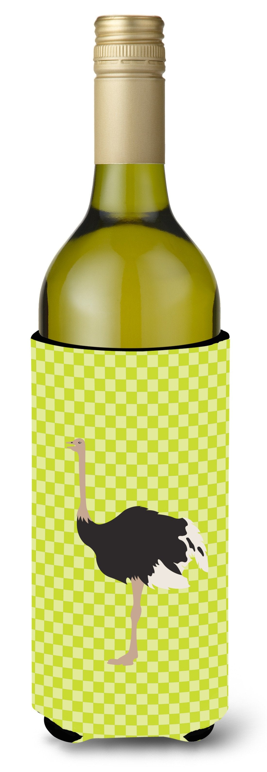 Common Ostrich Green Wine Bottle Beverge Insulator Hugger BB7750LITERK by Caroline&#39;s Treasures