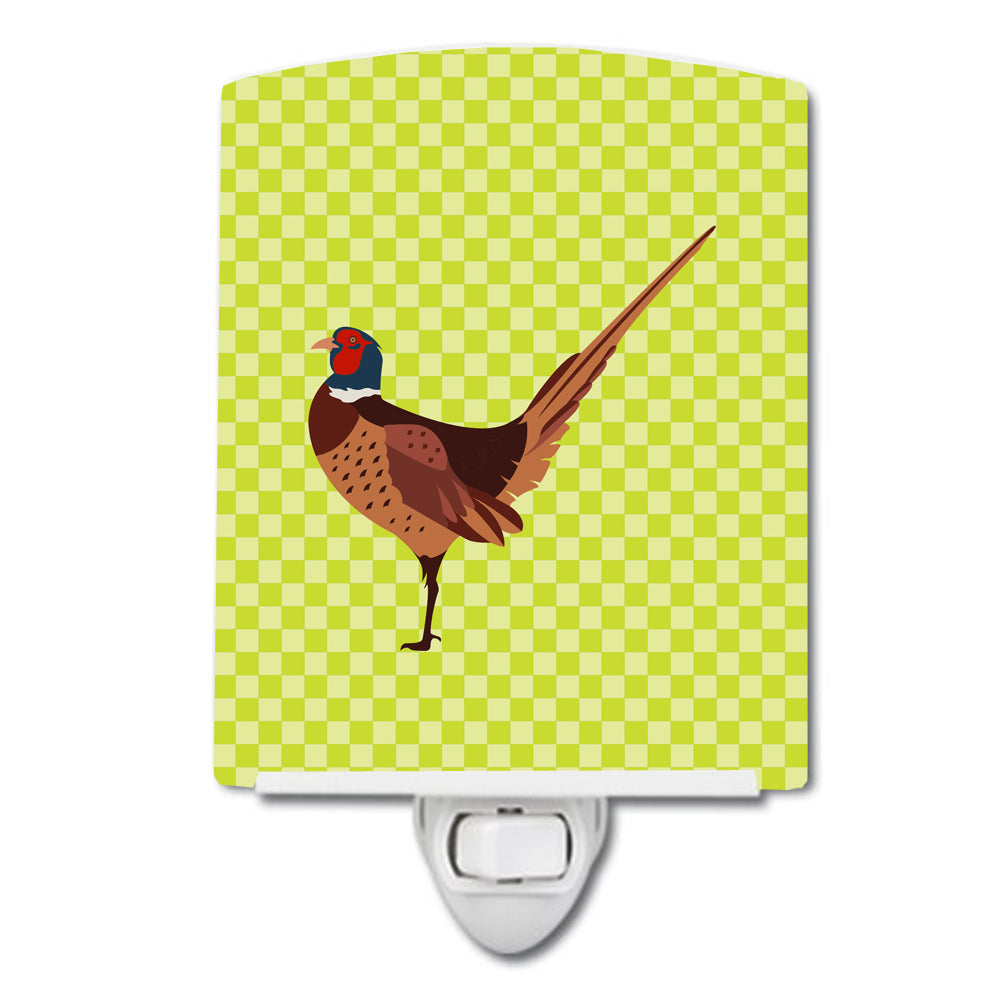 Ring-necked Common Pheasant Green Ceramic Night Light BB7756CNL - the-store.com