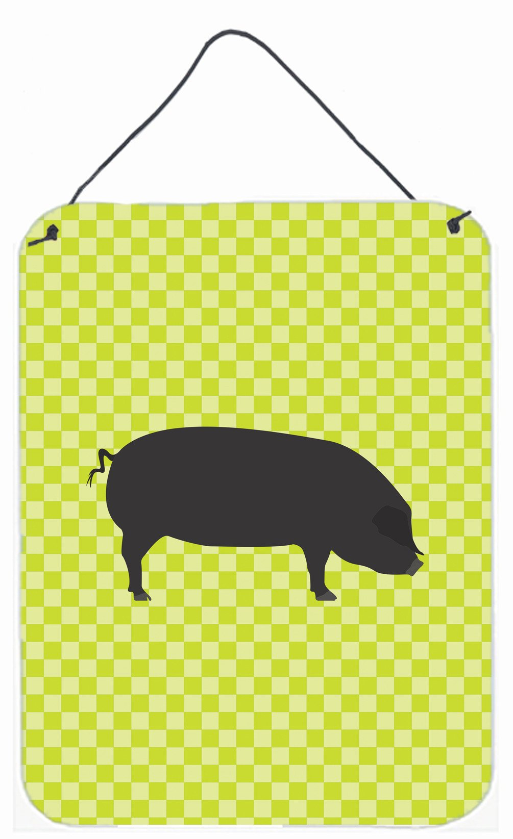 Devon Large Black Pig Green Wall or Door Hanging Prints BB7757DS1216 by Caroline&#39;s Treasures