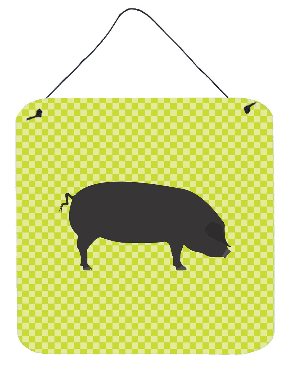 Devon Large Black Pig Green Wall or Door Hanging Prints BB7757DS66 by Caroline's Treasures