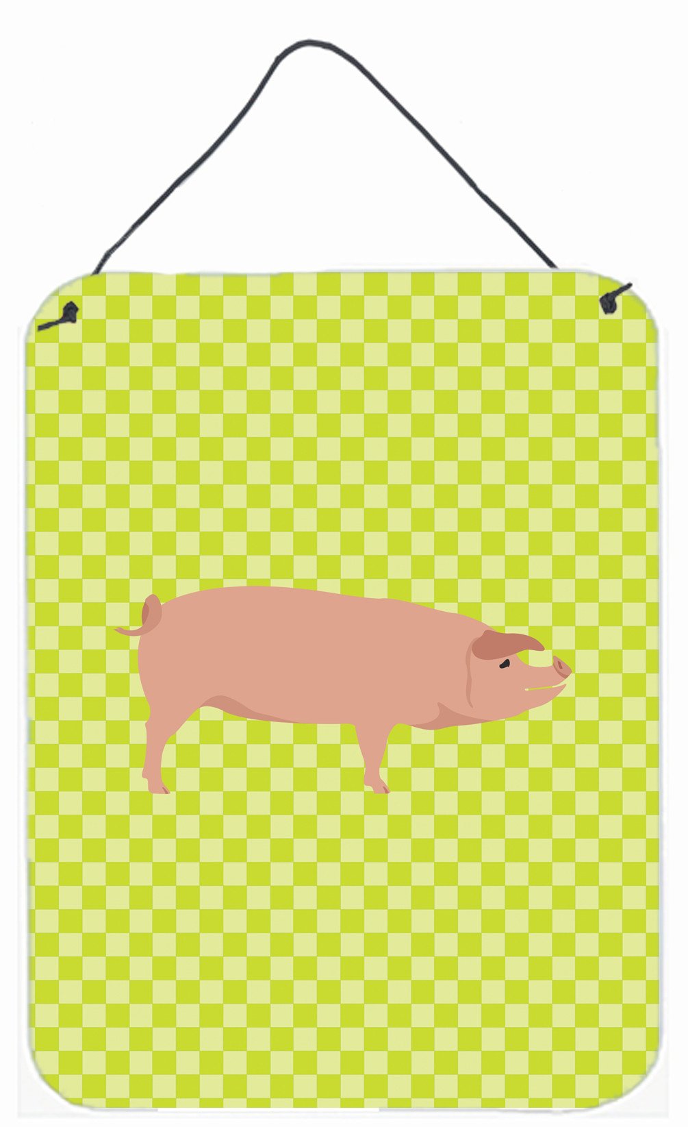 American Landrace Pig Green Wall or Door Hanging Prints BB7758DS1216 by Caroline's Treasures