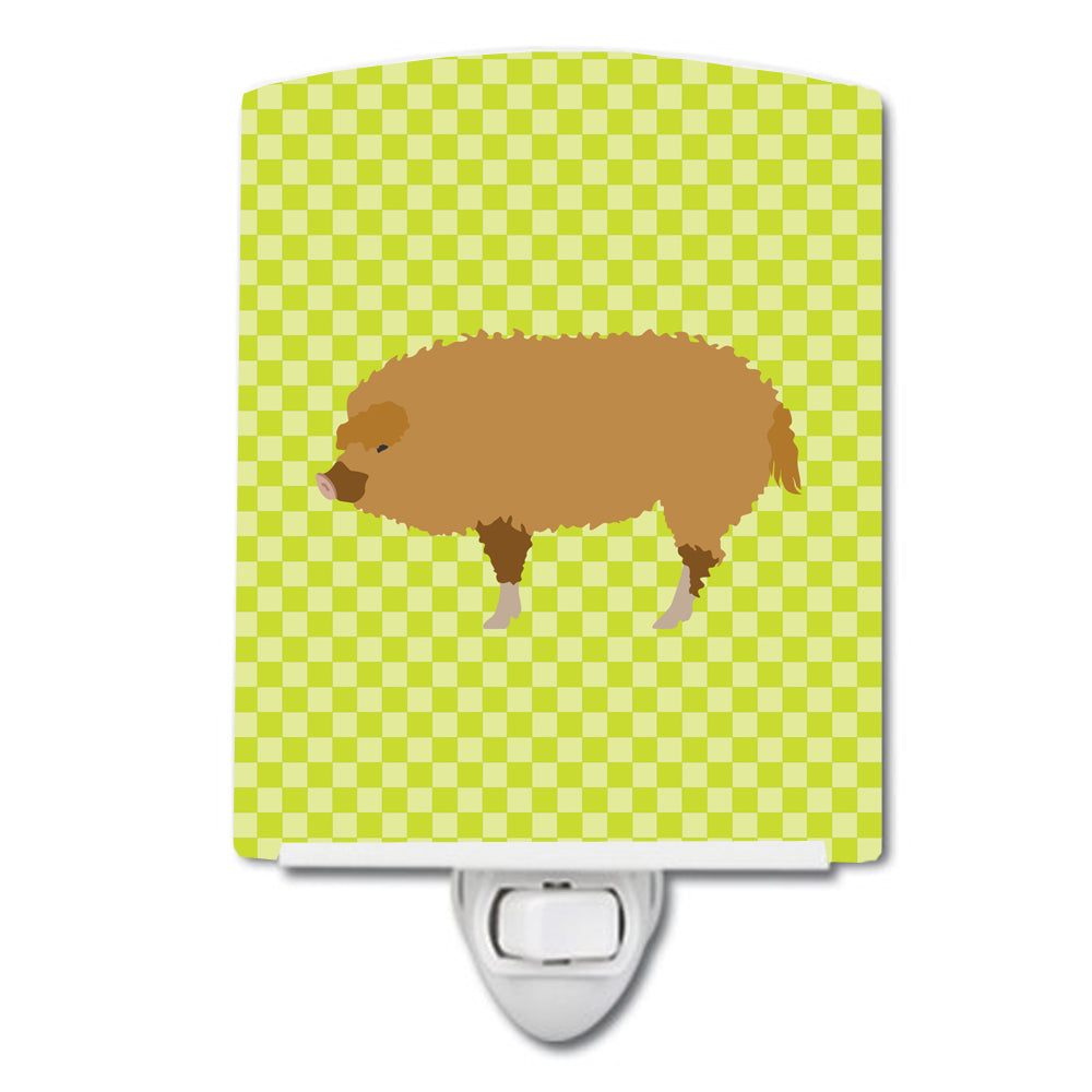 Hungarian Mangalica Pig Green Ceramic Night Light BB7760CNL - the-store.com