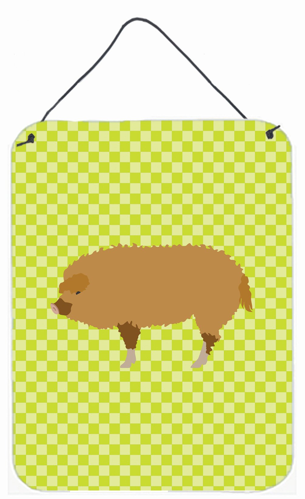 Hungarian Mangalica Pig Green Wall or Door Hanging Prints BB7760DS1216 by Caroline&#39;s Treasures