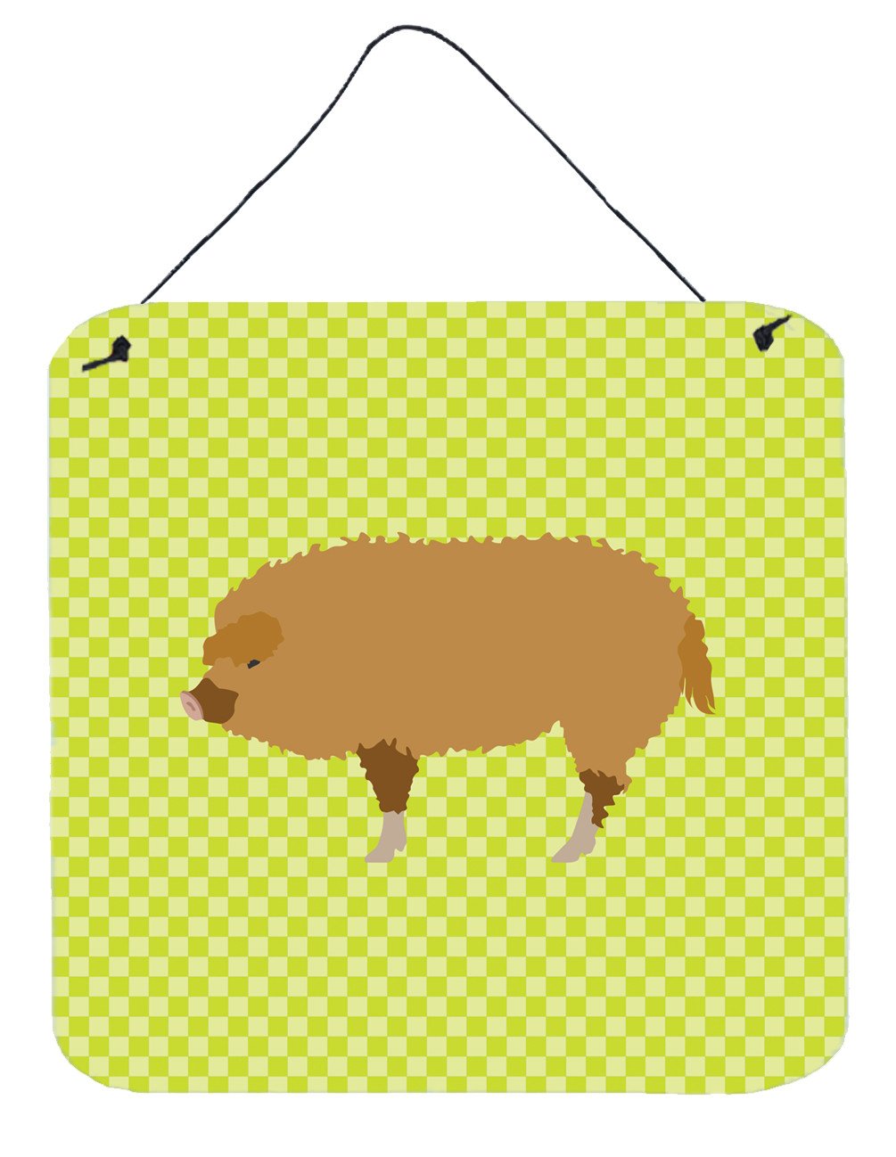 Hungarian Mangalica Pig Green Wall or Door Hanging Prints BB7760DS66 by Caroline's Treasures