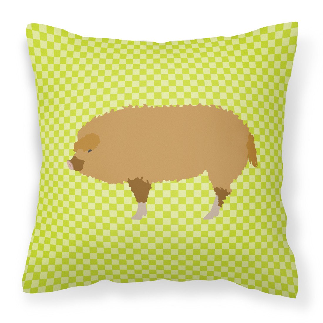 Hungarian Mangalica Pig Green Fabric Decorative Pillow BB7760PW1818 by Caroline's Treasures