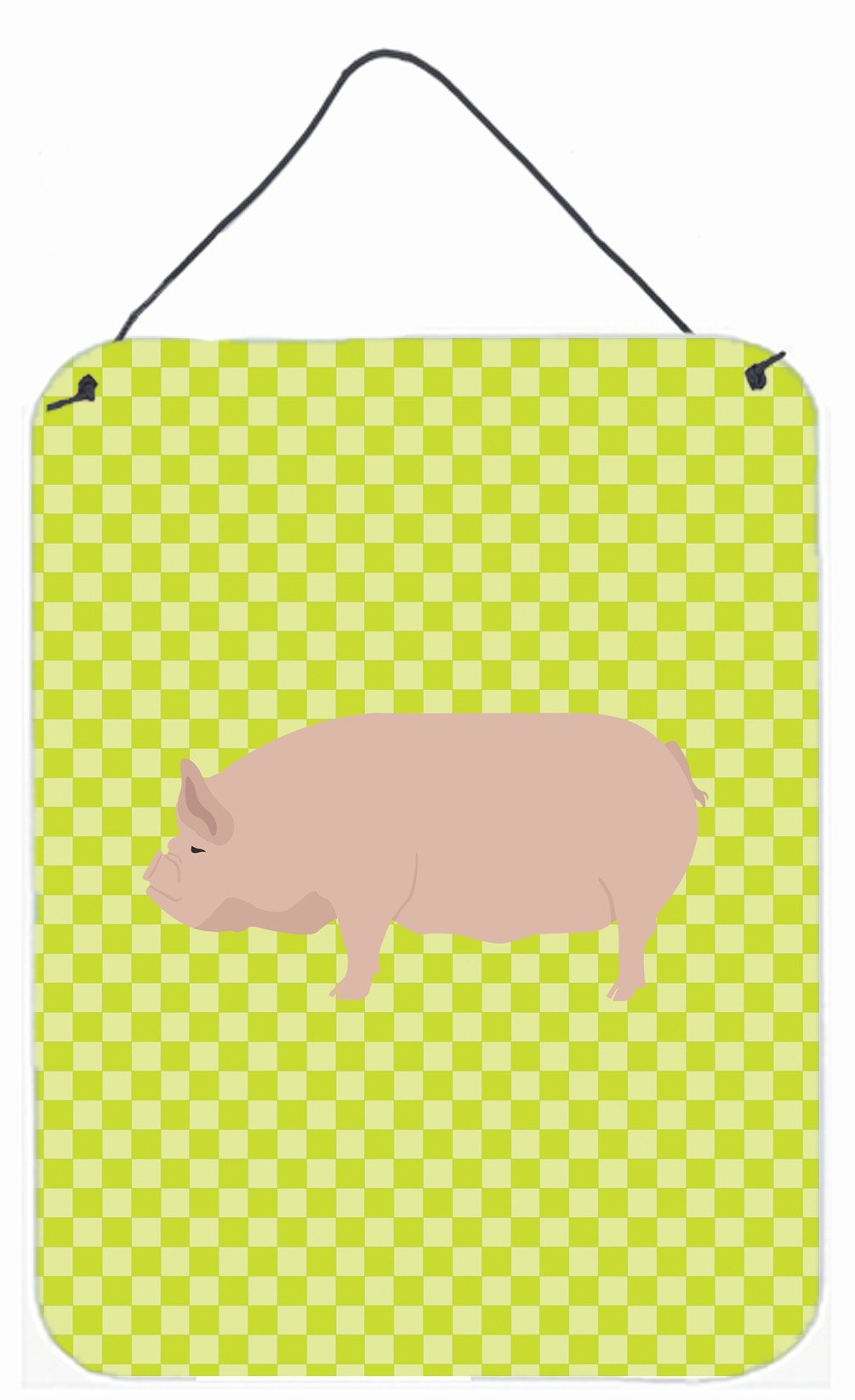 Welsh Pig Green Wall or Door Hanging Prints BB7763DS1216 by Caroline's Treasures