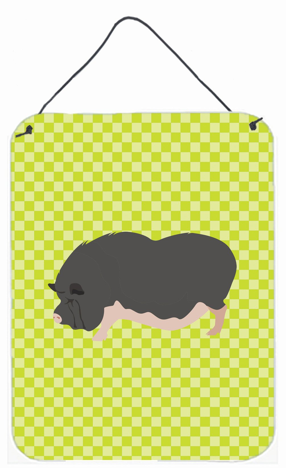 Vietnamese Pot-Bellied Pig Green Wall or Door Hanging Prints BB7767DS1216 by Caroline's Treasures