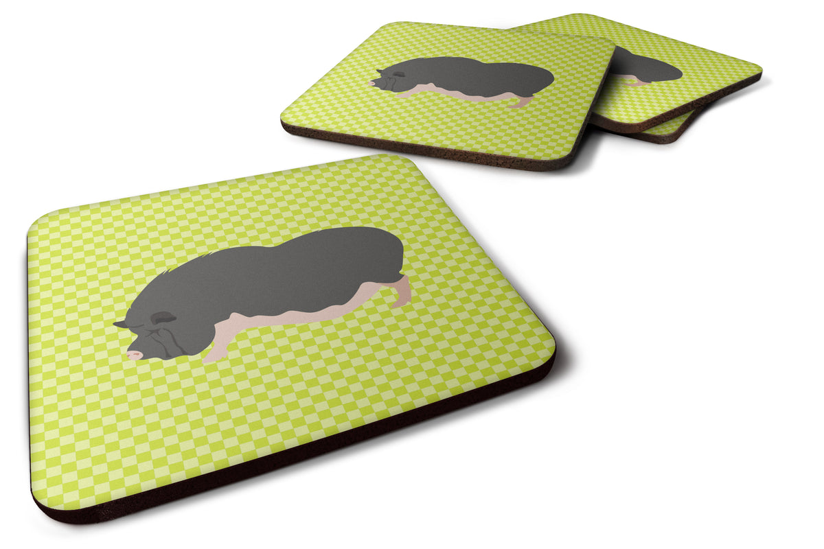 Vietnamese Pot-Bellied Pig Green Foam Coaster Set of 4 BB7767FC - the-store.com