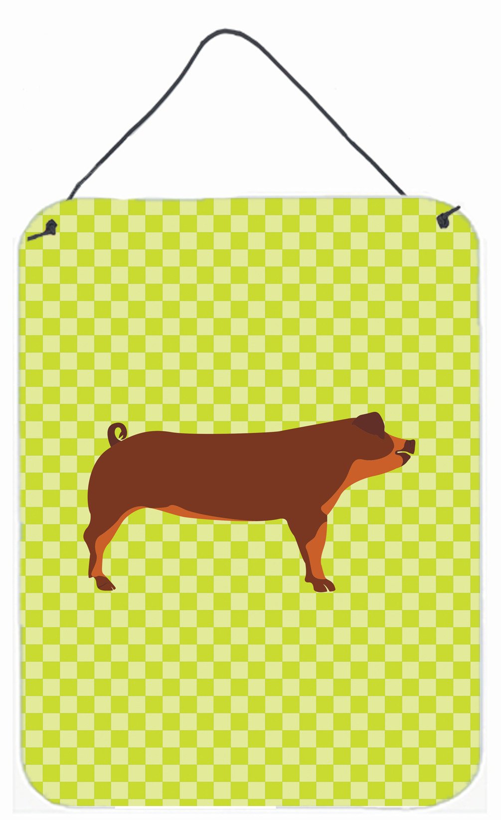 Duroc Pig Green Wall or Door Hanging Prints BB7768DS1216 by Caroline's Treasures