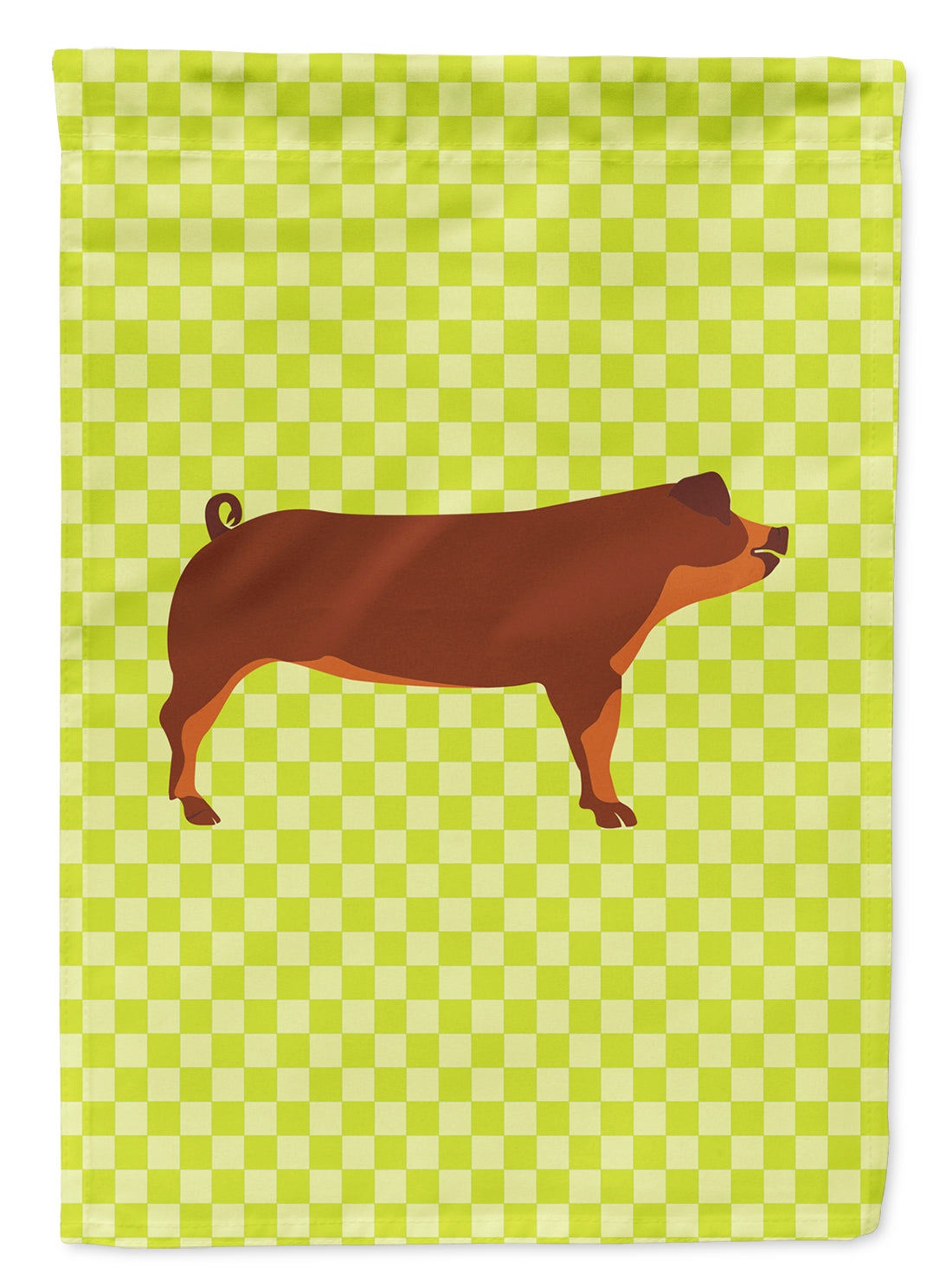 Duroc Pig Green Flag Garden Size  the-store.com.