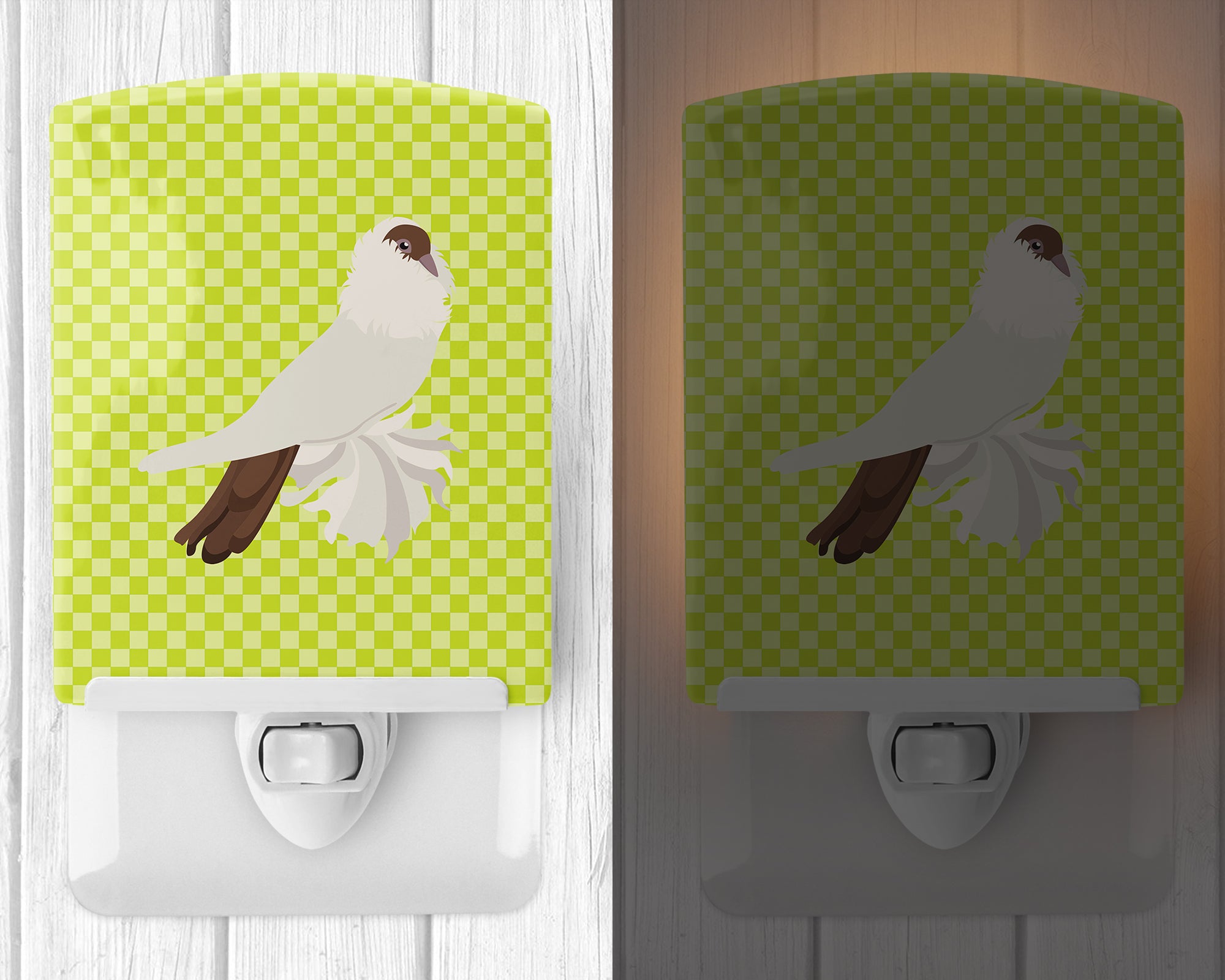 German Helmet Pigeon Green Ceramic Night Light BB7770CNL - the-store.com