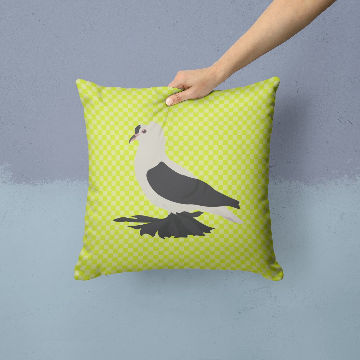 Saxon Fairy Swallow Pigeon Green Fabric Decorative Pillow BB7772PW1414 - the-store.com