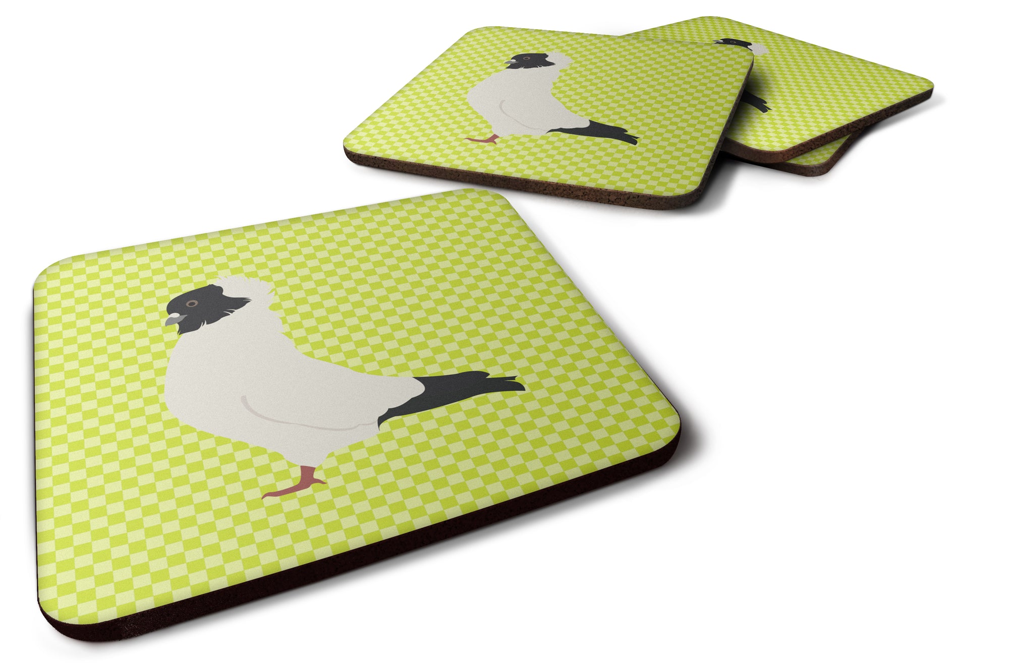 Nun Pigeon Green Foam Coaster Set of 4 BB7778FC - the-store.com