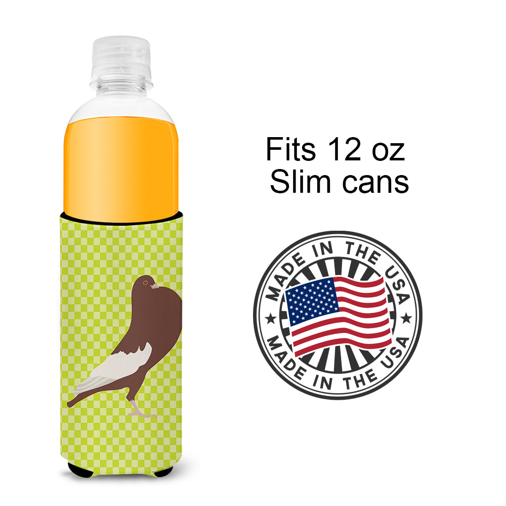 English Pouter Pigeon Green  Ultra Hugger for slim cans  the-store.com.