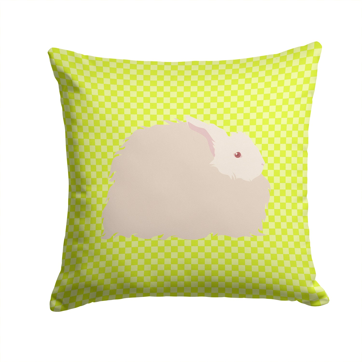 Fluffy Angora Rabbit Green Fabric Decorative Pillow BB7785PW1414 - the-store.com