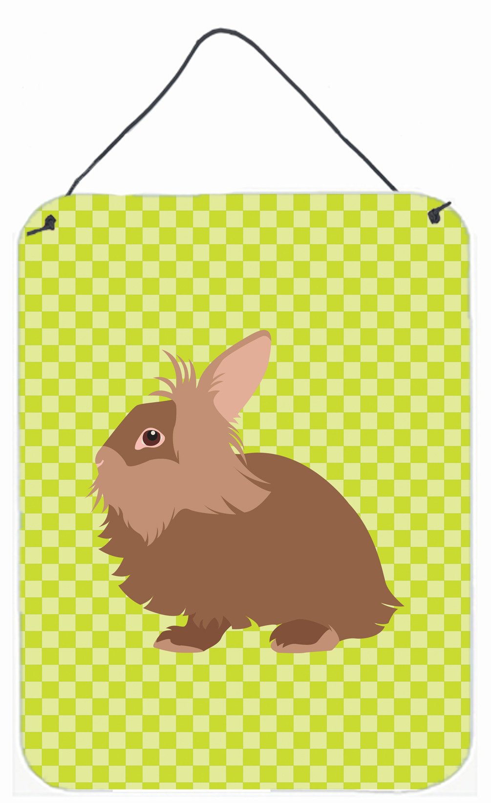 Lionhead Rabbit Green Wall or Door Hanging Prints BB7786DS1216 by Caroline's Treasures