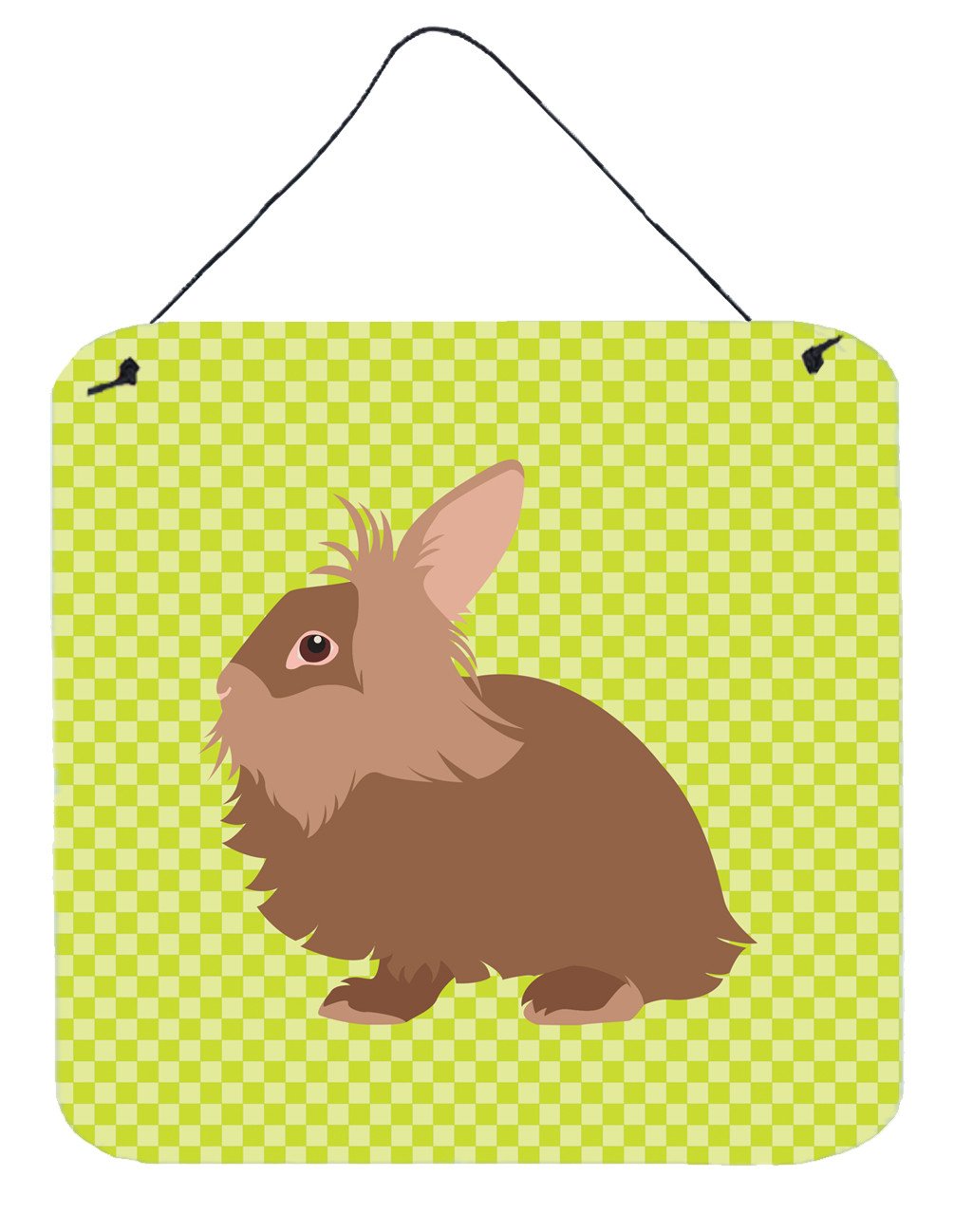 Lionhead Rabbit Green Wall or Door Hanging Prints BB7786DS66 by Caroline&#39;s Treasures