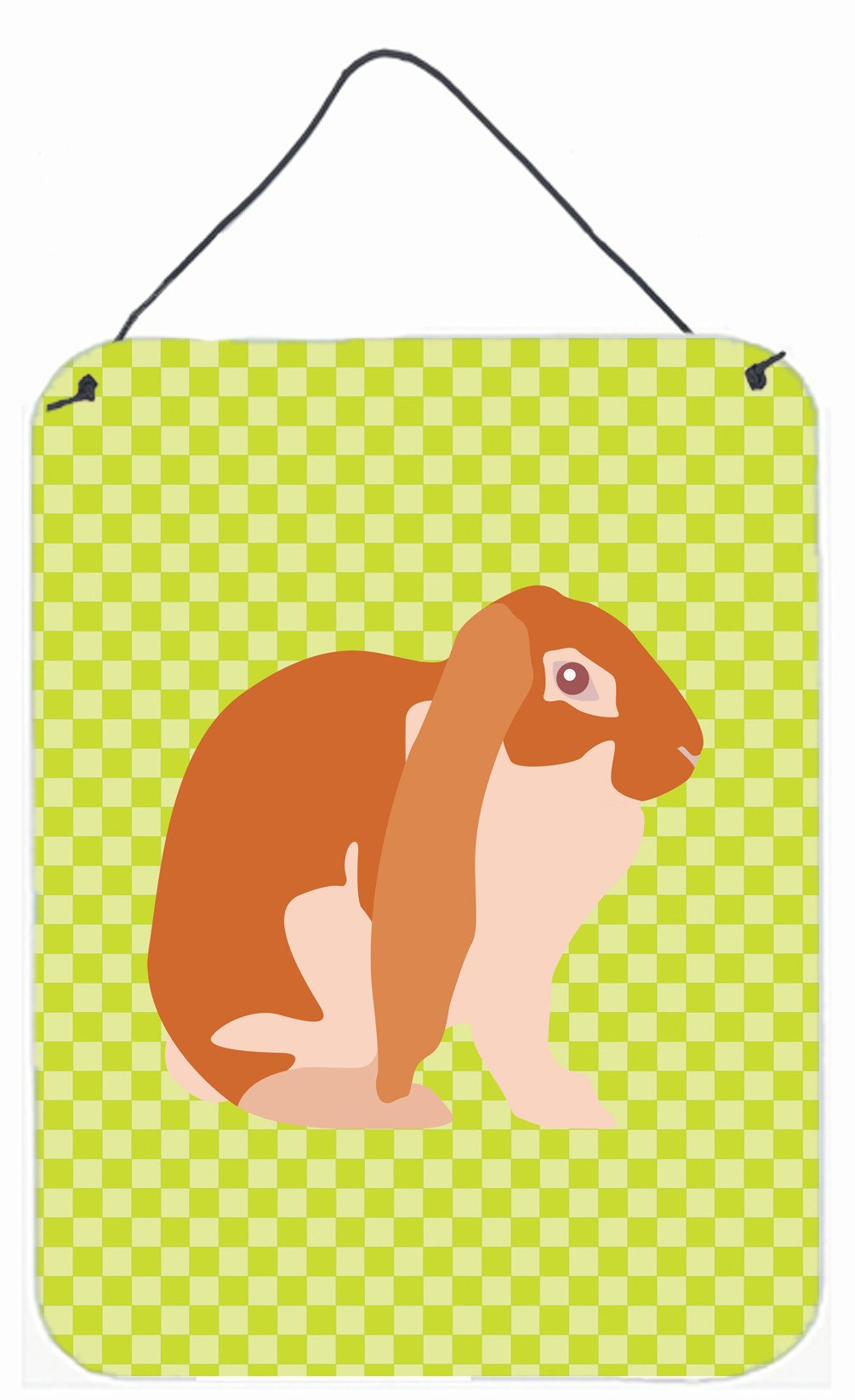 English Lop Rabbit Green Wall or Door Hanging Prints BB7788DS1216 by Caroline's Treasures