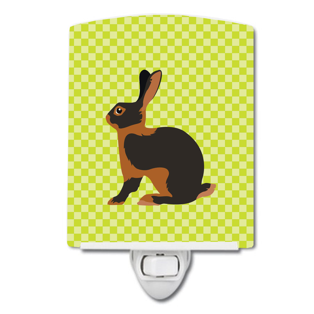 Tan Rabbit Green Ceramic Night Light BB7789CNL - the-store.com