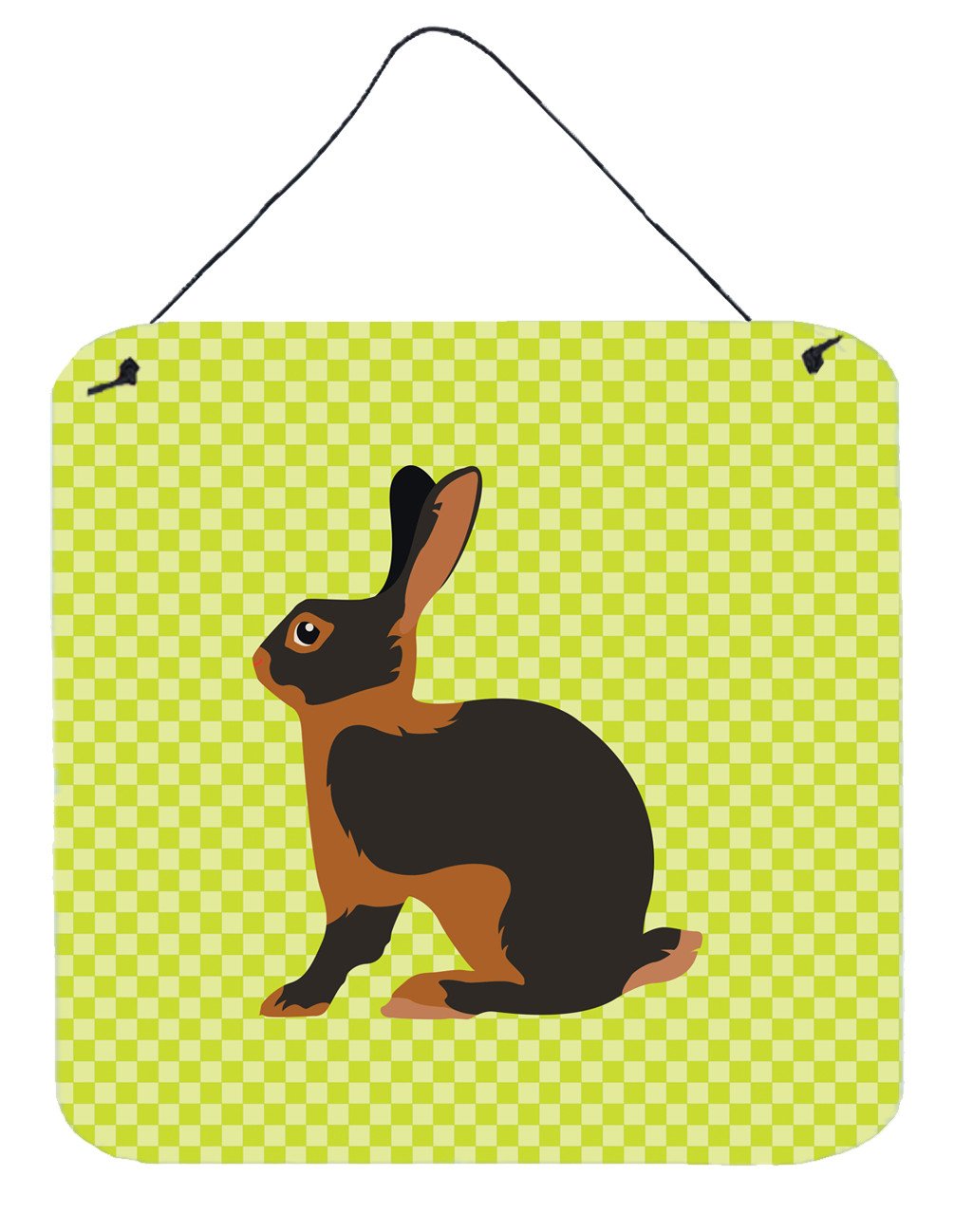 Tan Rabbit Green Wall or Door Hanging Prints BB7789DS66 by Caroline's Treasures