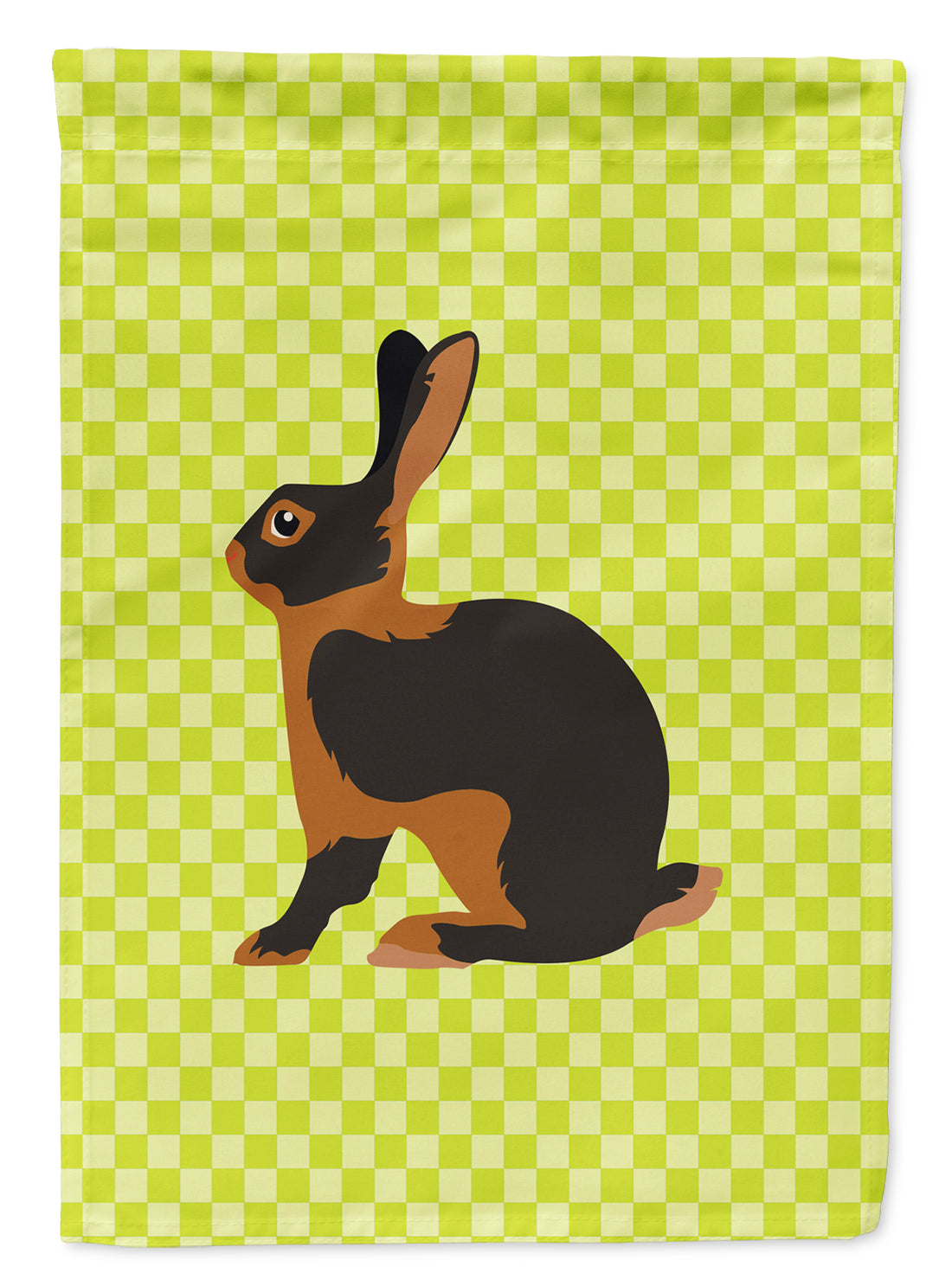 Tan Rabbit Green Flag Garden Size  the-store.com.