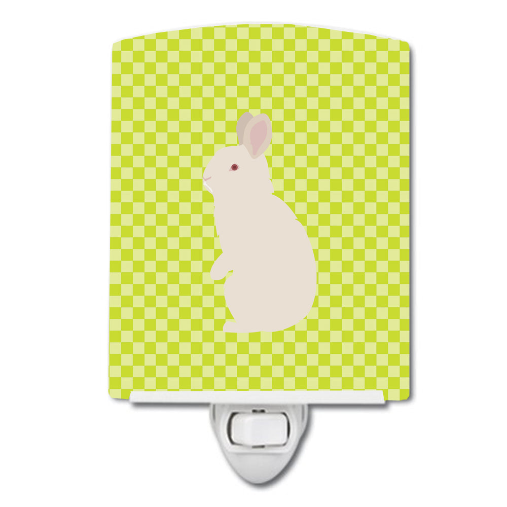 New Zealand White Rabbit Green Ceramic Night Light BB7791CNL - the-store.com