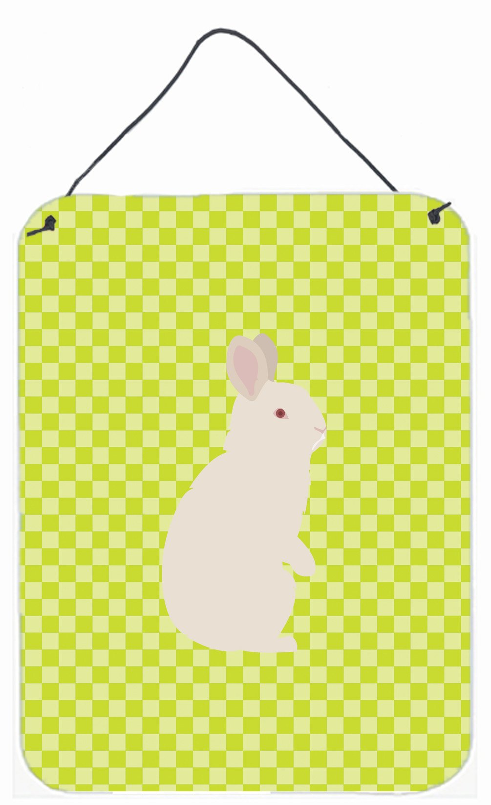 New Zealand White Rabbit Green Wall or Door Hanging Prints BB7791DS1216 by Caroline's Treasures