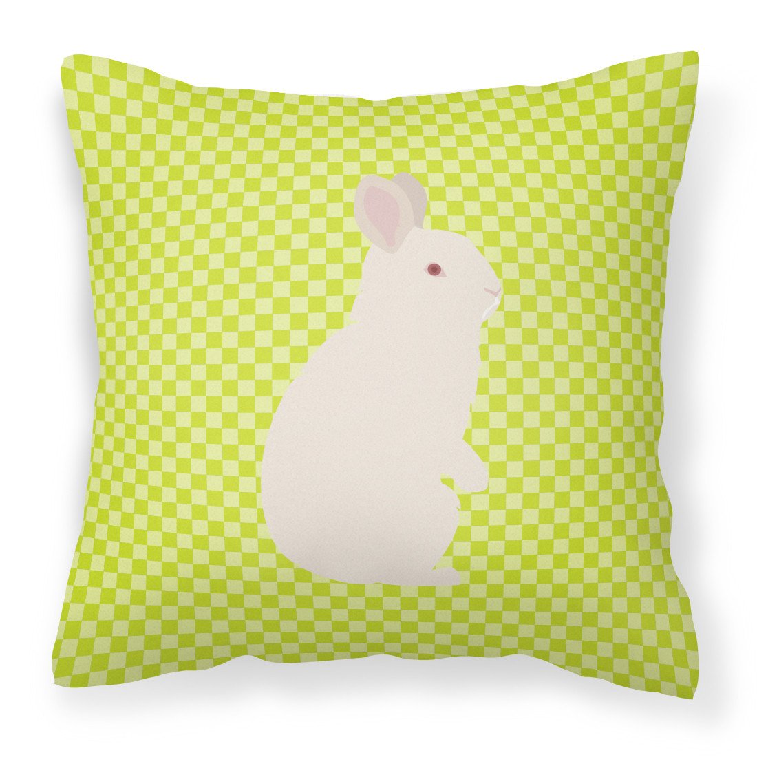 New Zealand White Rabbit Green Fabric Decorative Pillow BB7791PW1818 by Caroline's Treasures