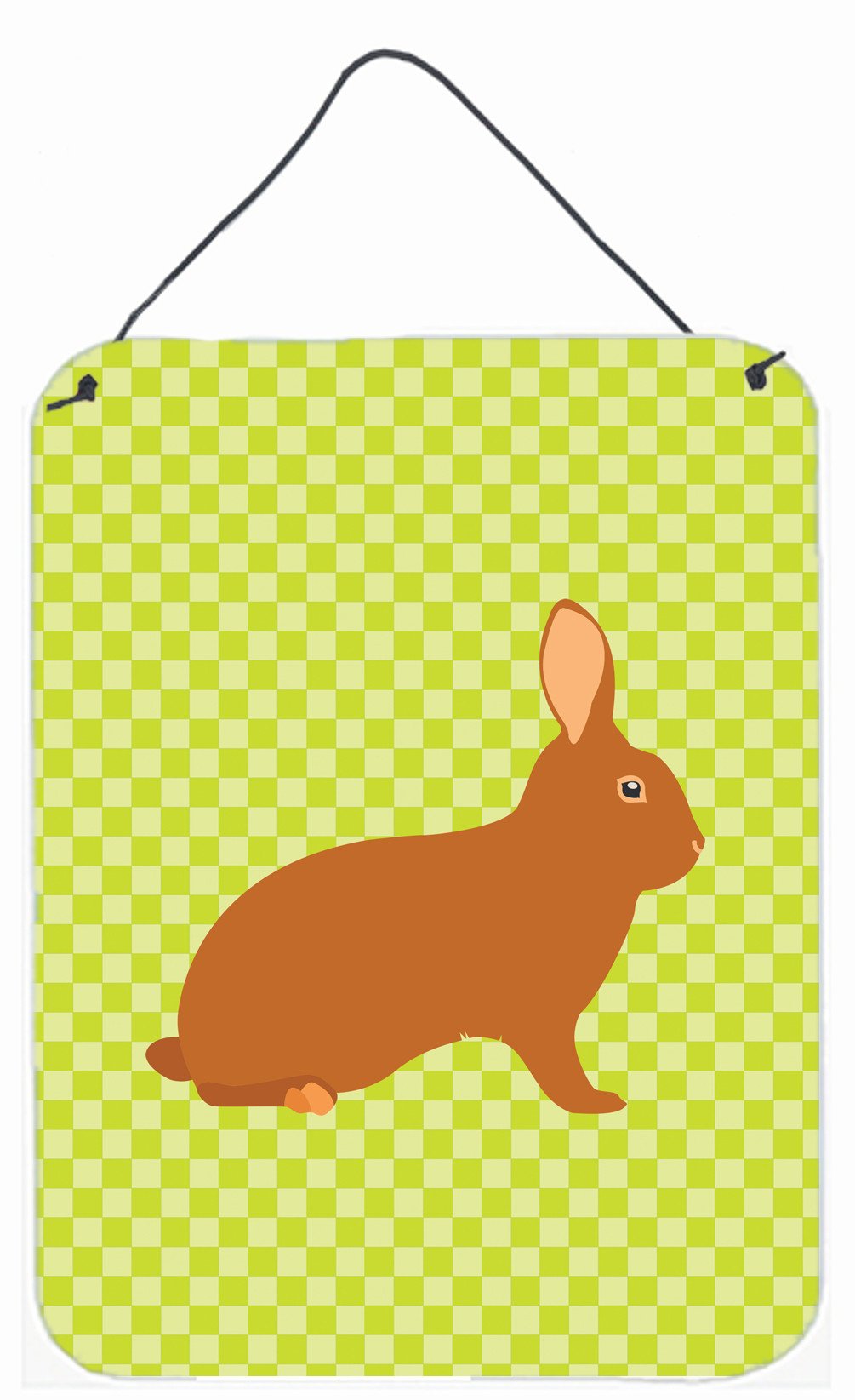 Rex Rabbit Green Wall or Door Hanging Prints BB7795DS1216 by Caroline&#39;s Treasures