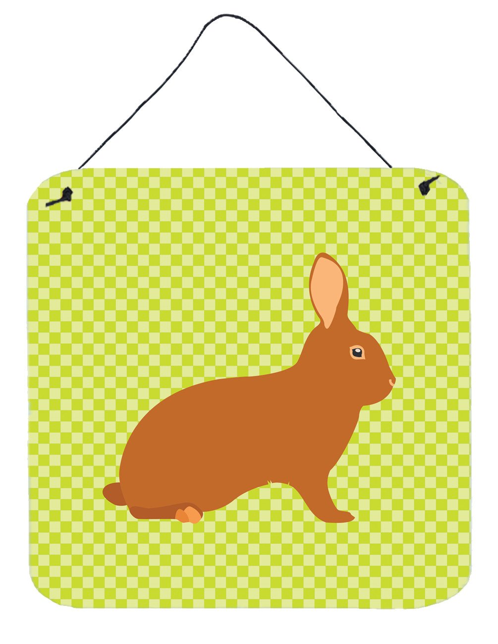 Rex Rabbit Green Wall or Door Hanging Prints BB7795DS66 by Caroline&#39;s Treasures