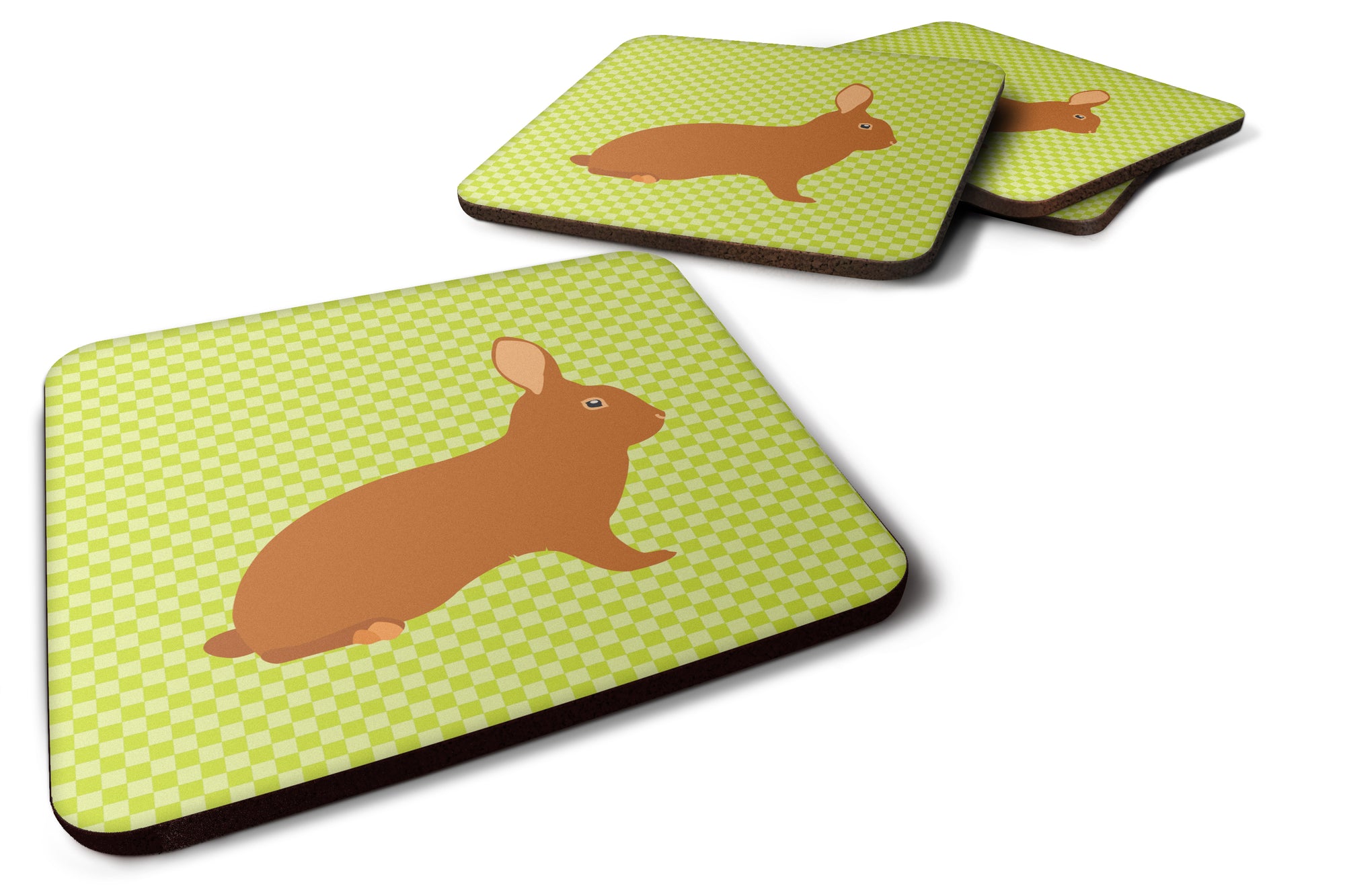 Rex Rabbit Green Foam Coaster Set of 4 BB7795FC - the-store.com