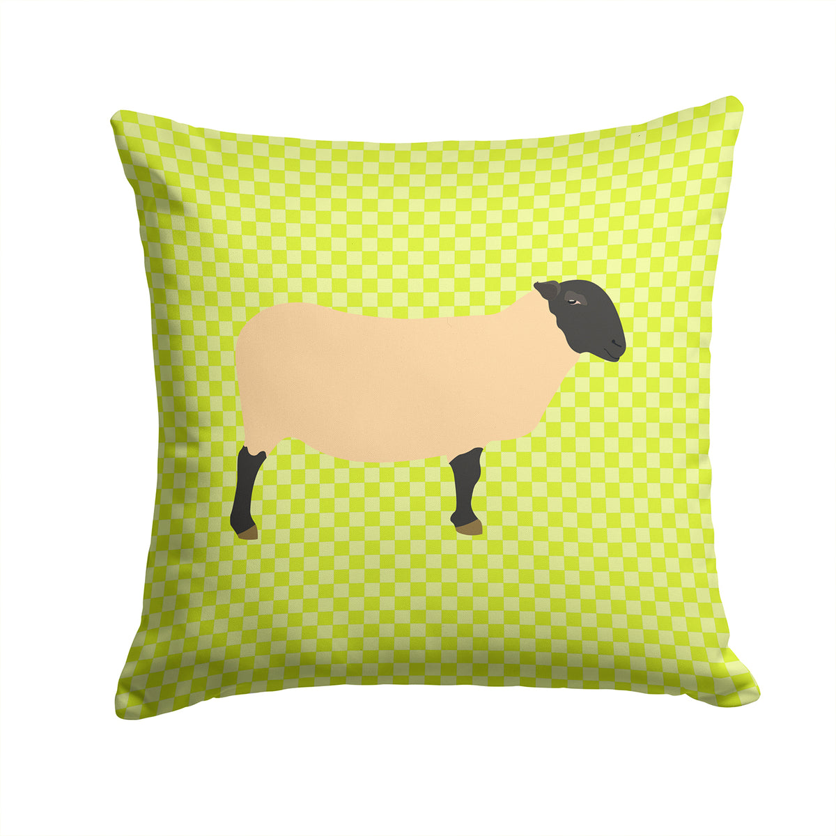 Suffolk Sheep Green Fabric Decorative Pillow BB7798PW1414 - the-store.com