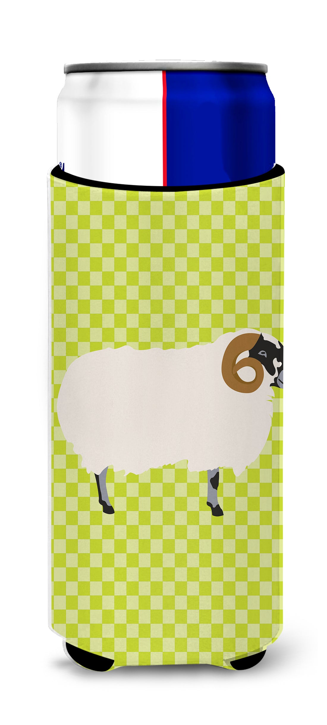 Scottish Blackface Sheep Green  Ultra Hugger for slim cans  the-store.com.