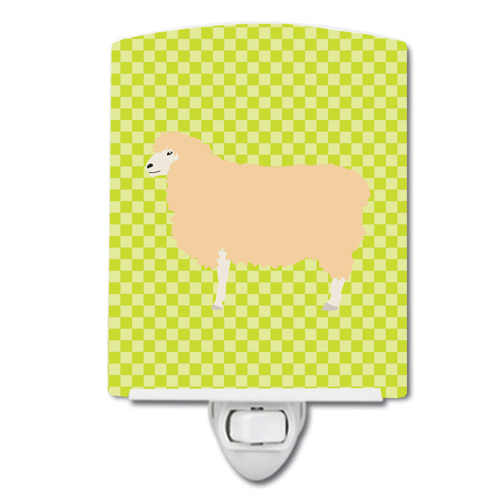 English Leicester Longwool Sheep Green Ceramic Night Light BB7800CNL - the-store.com