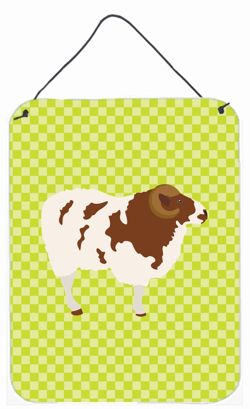 Jacob Sheep Green Wall or Door Hanging Prints BB7801DS1216 by Caroline's Treasures