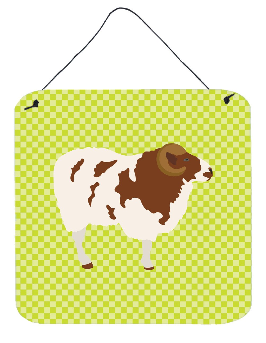 Jacob Sheep Green Wall or Door Hanging Prints BB7801DS66 by Caroline's Treasures