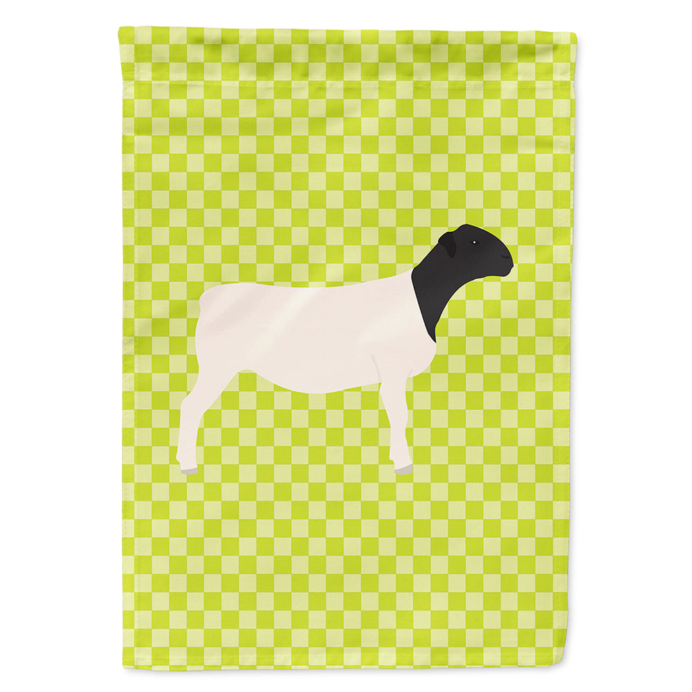 Dorper Sheep Green Flag Canvas House Size BB7804CHF  the-store.com.