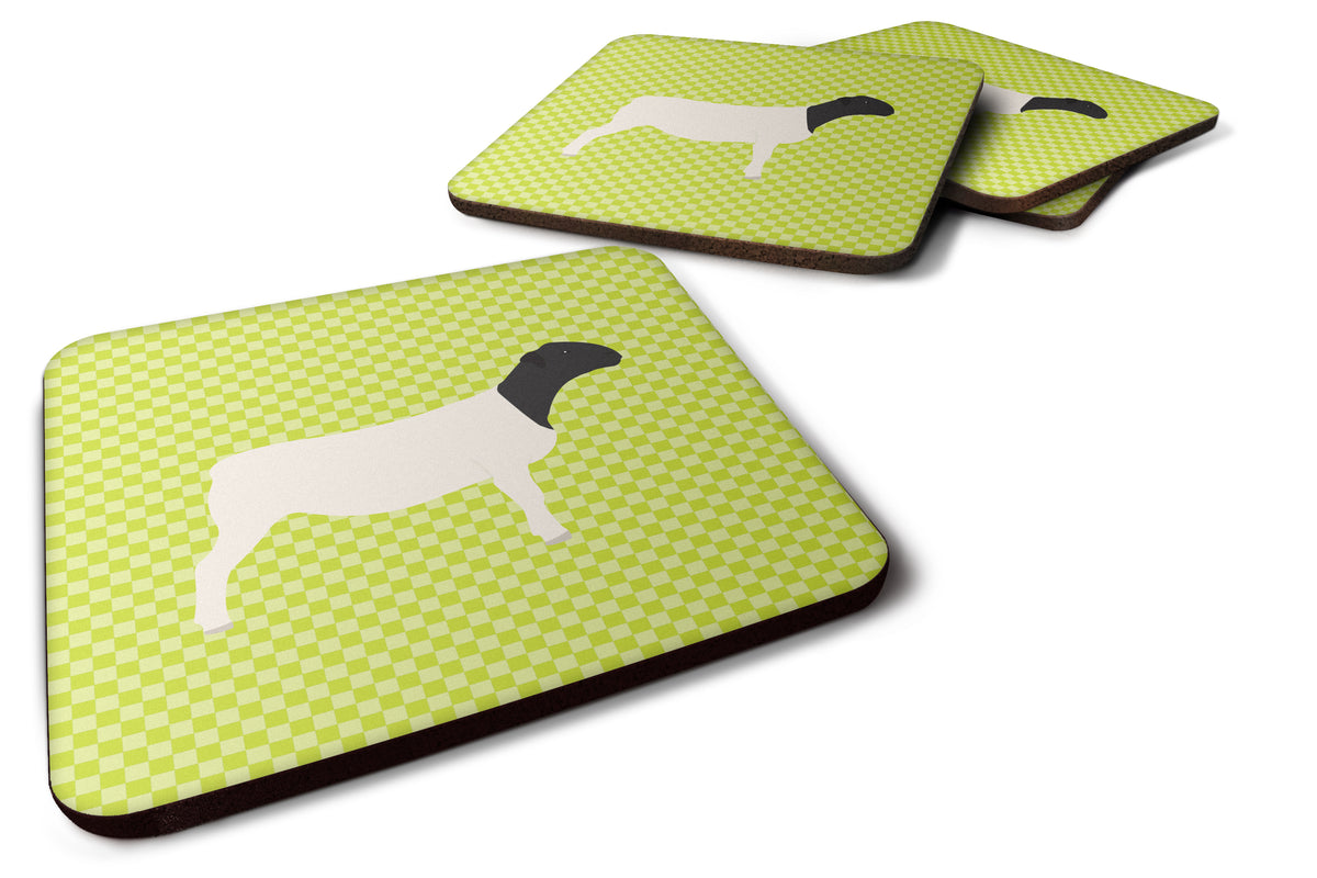 Dorper Sheep Green Foam Coaster Set of 4 BB7804FC - the-store.com