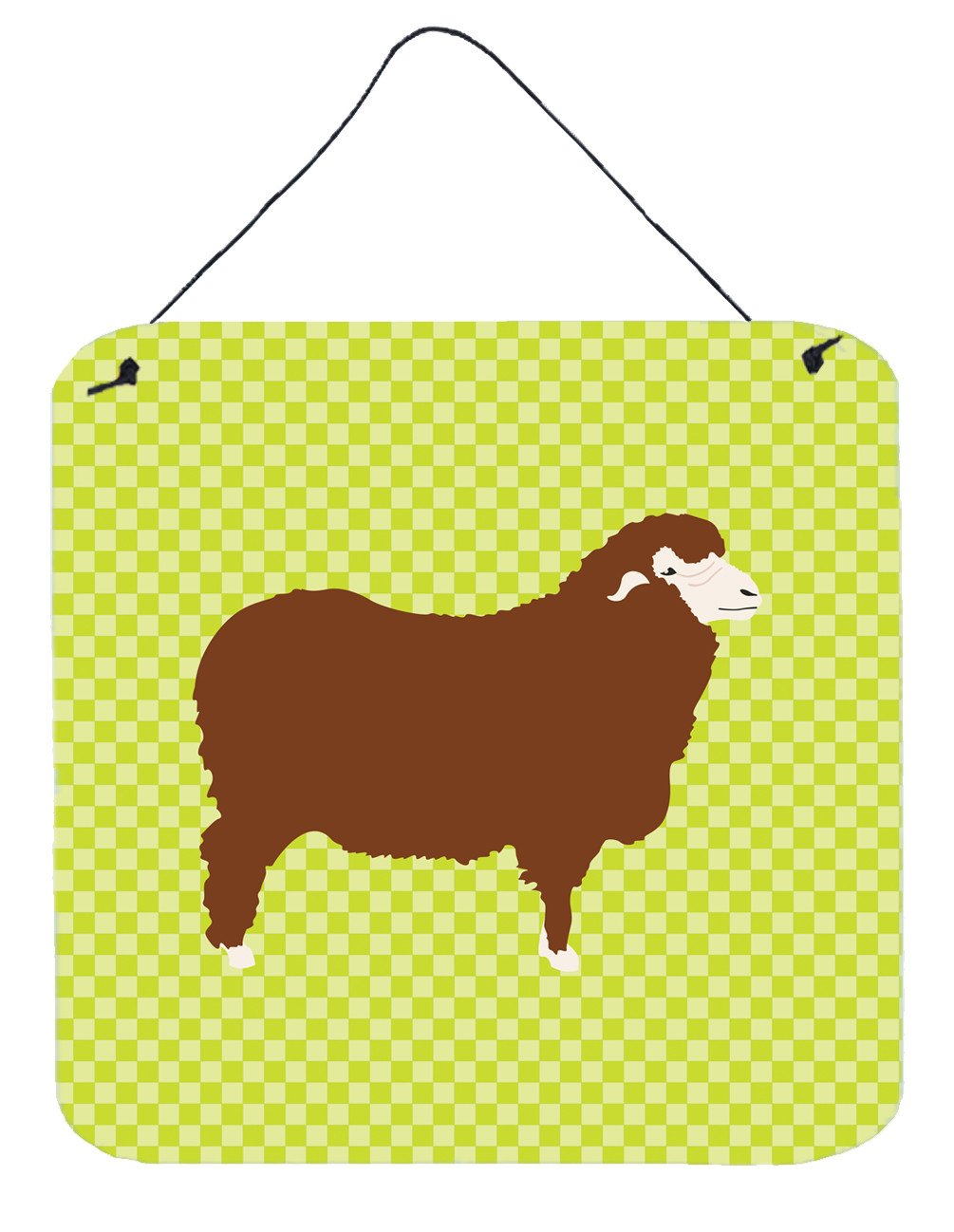 Merino Sheep Green Wall or Door Hanging Prints BB7807DS66 by Caroline's Treasures