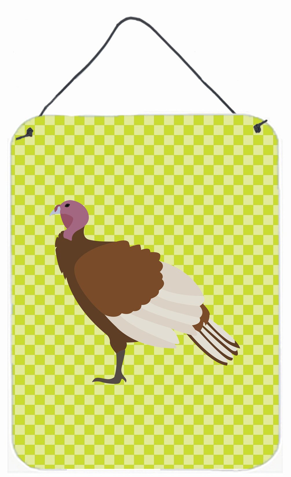 Bourbon Red Turkey Hen Green Wall or Door Hanging Prints BB7808DS1216 by Caroline's Treasures