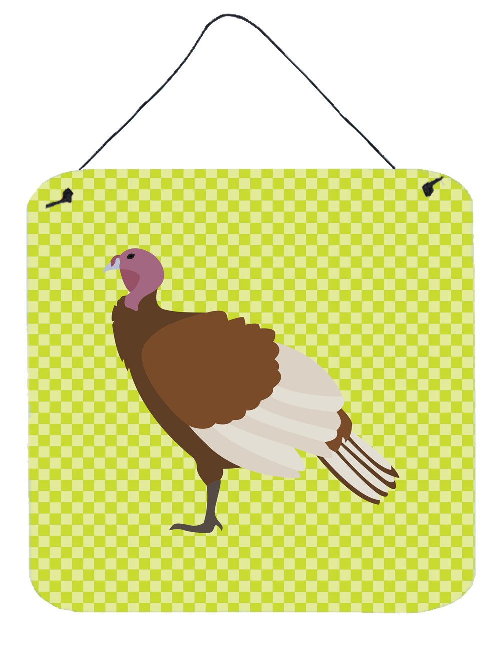 Bourbon Red Turkey Hen Green Wall or Door Hanging Prints BB7808DS66 by Caroline&#39;s Treasures