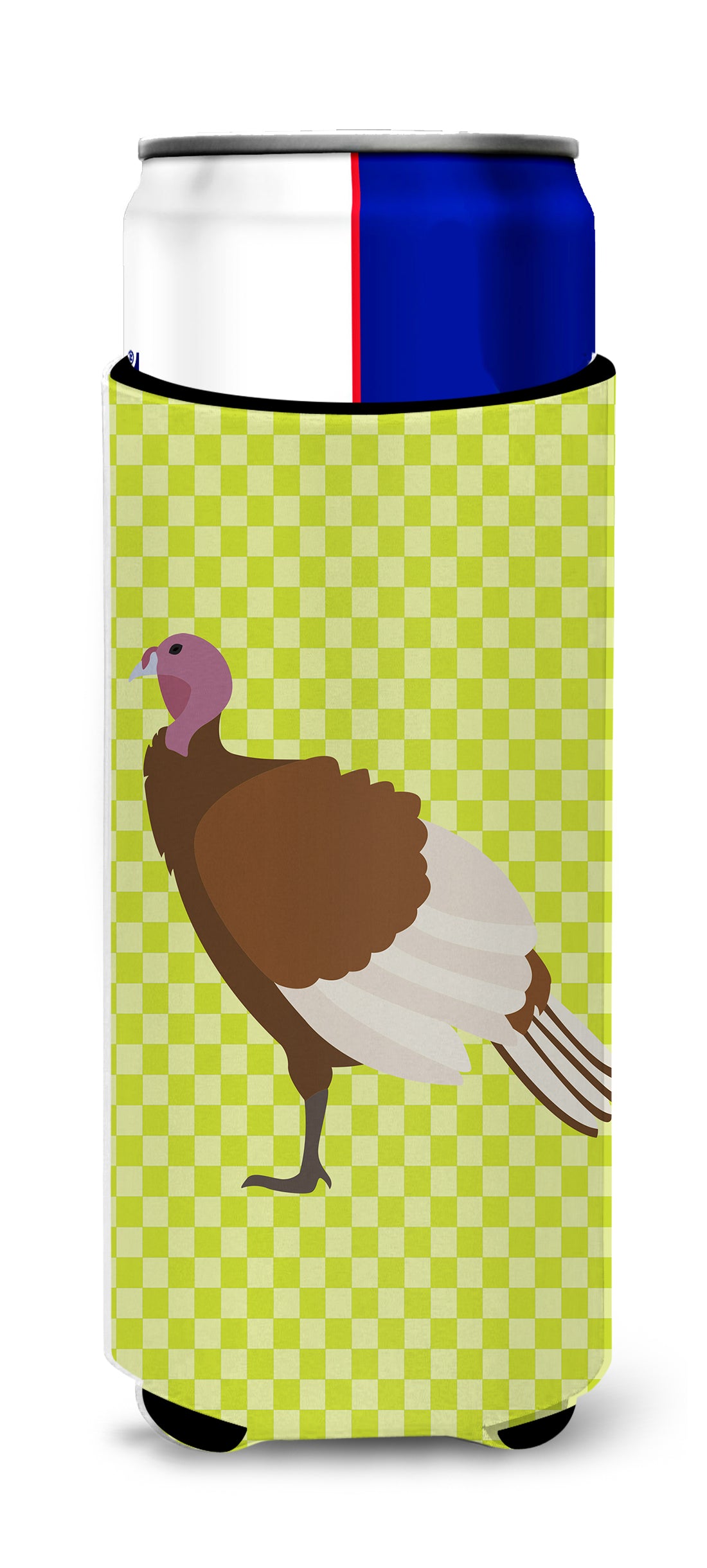 Bourbon Red Turkey Hen Green  Ultra Hugger for slim cans  the-store.com.