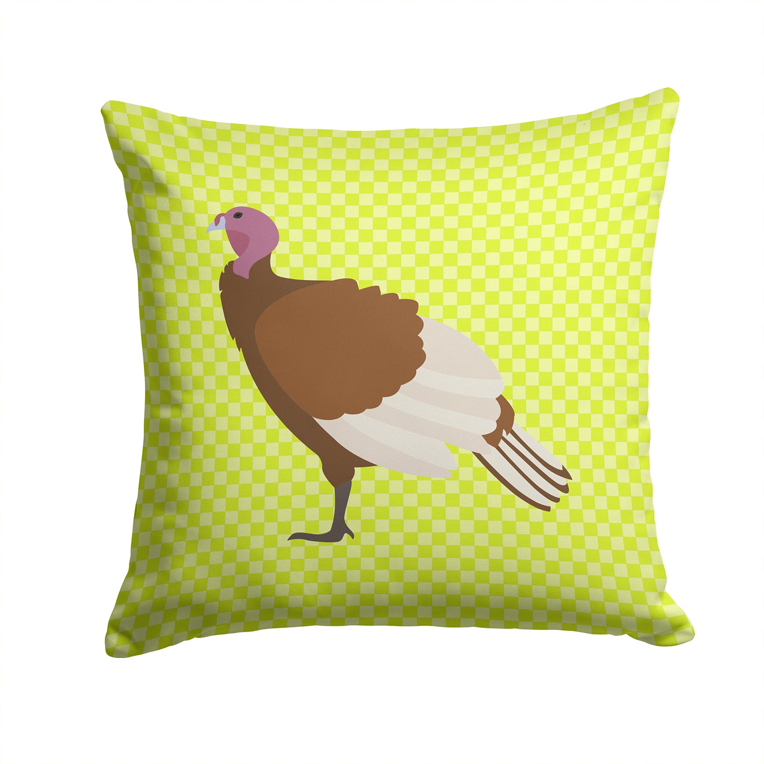 Bourbon Red Turkey Hen Green Fabric Decorative Pillow BB7808PW1414 - the-store.com