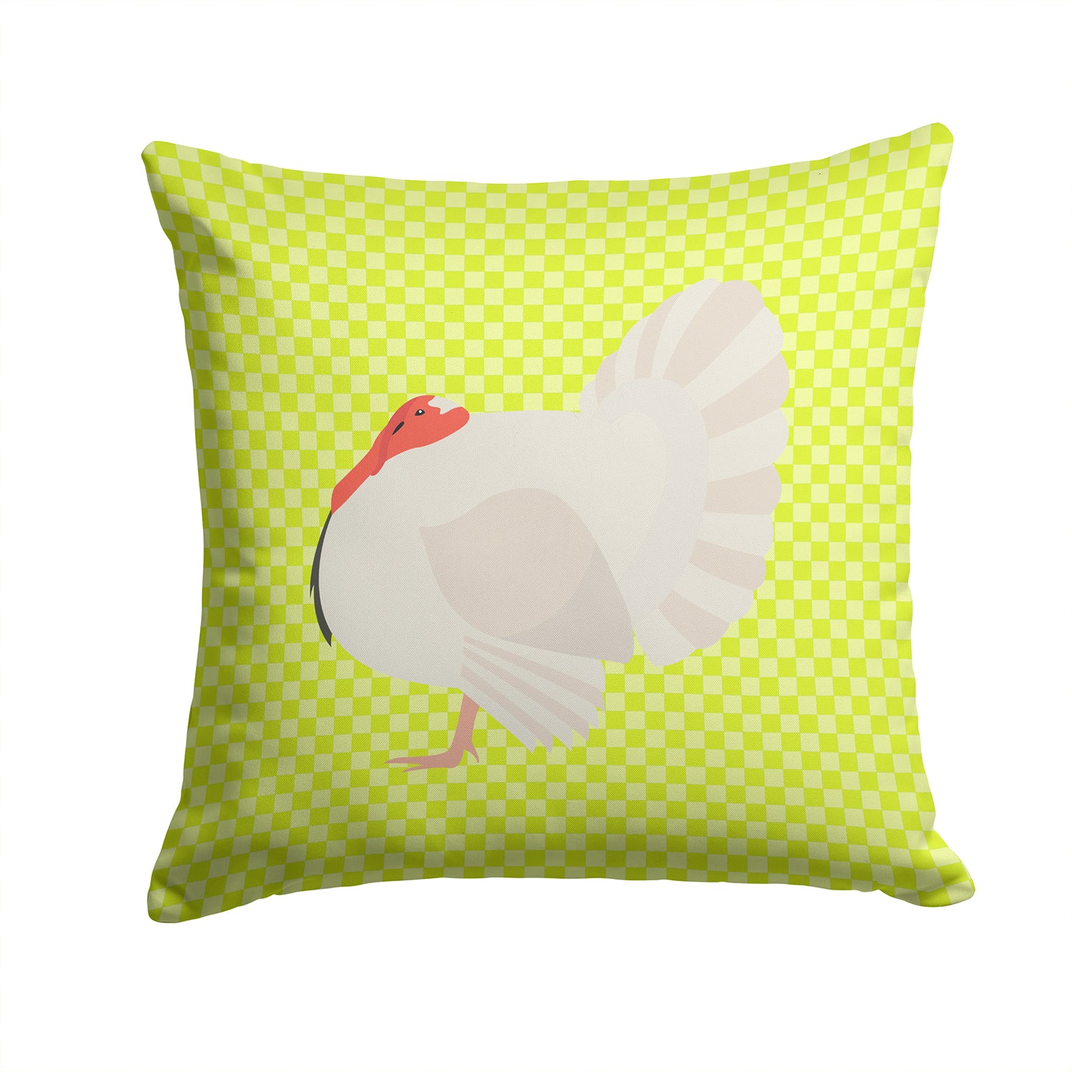 White Holland Turkey Green Fabric Decorative Pillow BB7809PW1414 - the-store.com